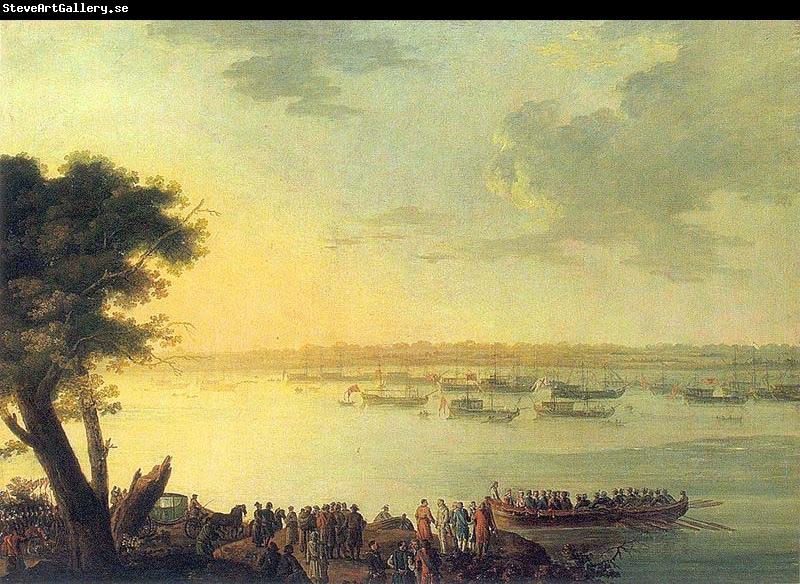 Jan Bogumil Plersch Catherine II leaving Kaniow in 1787.